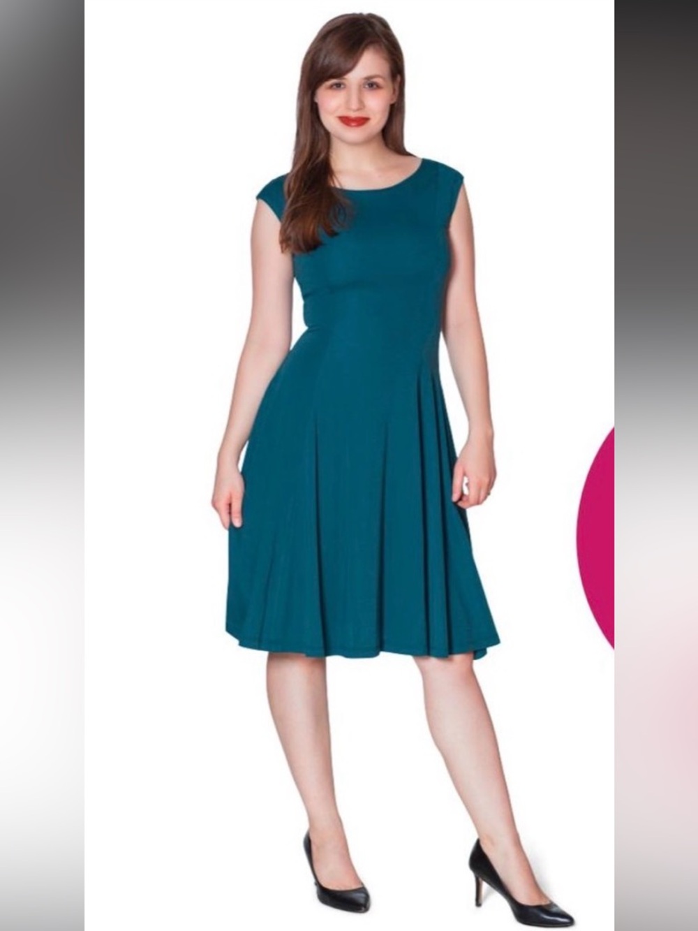 🇨🇦 Palette Ewa Blue A- line swing dress with pockets - Picture 10 of 10